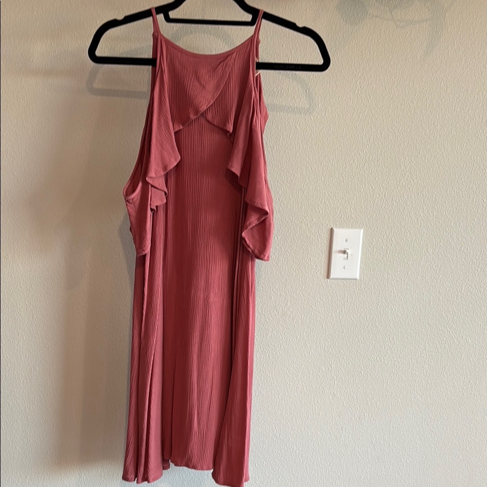 Mossimo Supply Co Pink Sundress with Flutter Sleeves